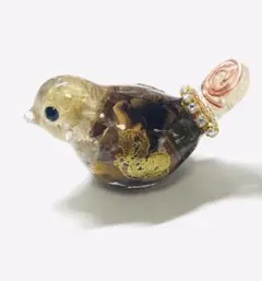 オルゴナイト白蛇の抜け殻入り小鳥ちゃんNo.500