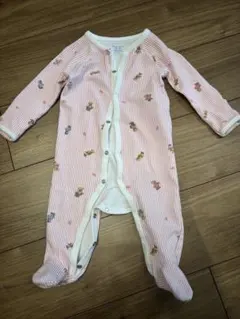 Ralph Lauren 6M ピンクストライプロンパース