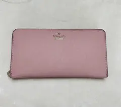 kate spade ピンク 長財布 (外ファスナーツマミ無し)