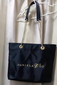 Italy Daniela Veoダニエラヴェオ 黒 バッグ ゴールドチェーンのサムネイル