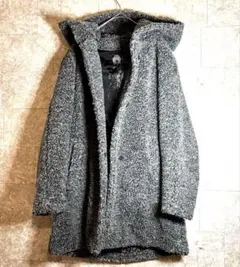 scolar スカラー ボアロングコート グレー　Mサイズ　フード付き