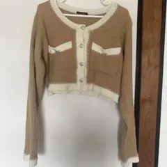FOREVER 21 クロップド丈 ニットカーディガン 長袖