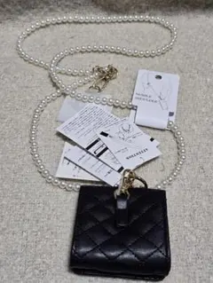 モバイルショルダースマホショルダーブラックキルティングショルダーストラップ