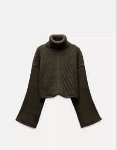 ZARA リフニットクロップドセーター