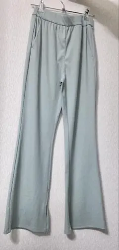 GU リブフレアパンツ ミントグリーン S