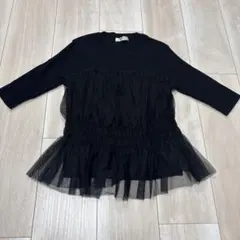 시마무라 mysacloset 튤 리브 니트 풀오버 블랙 M 사이즈