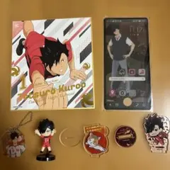 ハイキュー!!　黒尾鉄朗 孤爪研磨アクリルスタンド 5個セット　色紙