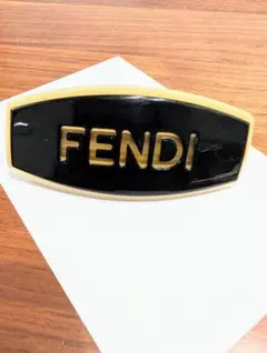 FENDI フェンディ ロゴ バレッタ 髪留め ヘアアクセサリー フランド