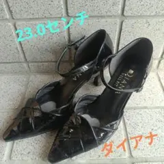 DIANA ブラック ハイヒール パンプス
