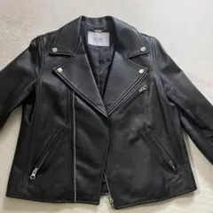 イエナ　ブラック　ライダースジャケット　リアルレザー　本革　シープスキン