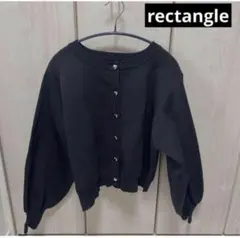 rectangle ブラック　フリーサイズ　ハートボタン　カーディガン　秋冬春のサムネイル