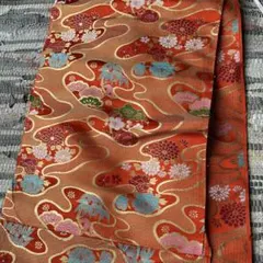 金襴帯生地 和柄 菊・松・竹模様