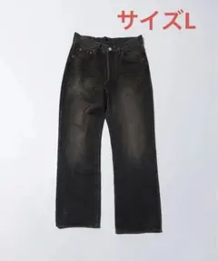 未使用FACCIES デニム フレアパンツ ブラック サイズ2 日本製 - メルカリ