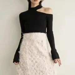 【美品】SNIDEL ワンショルハイネックニットプルオーバー