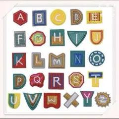 F 刺繍アイロンワッペン アルファベット　3枚分選ぶ