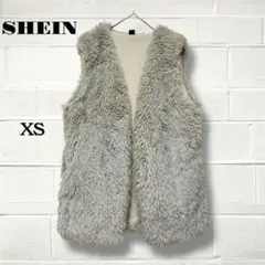 シーイン　フェイクファーベスト　ジレ　モカブラウン　XS オーバーサイズ　秋冬