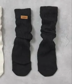 apreslescoursくしゅくしゅベビールーズソックス 7~9cm ブラック