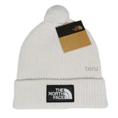 ノースフェイス ポム ニット帽 キャップ 帽子 ベージュ オフホワイト 黒