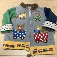 MIKI HOUSE 動物刺繍トレーナー 100