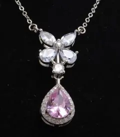 至高の逸品★Pt950刻印・アンティーク　ピンクサファイアデザイン　ネックレス★