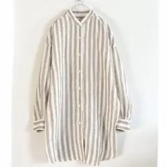 ジャーナルスタンダードrelume ストライプ フレンチリネン チュニックシャツのサムネイル