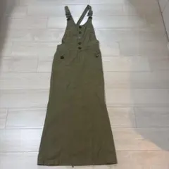 d.i.aサロペットスカート カーキ ロング丈のサムネイル