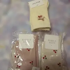 エニィファム他☆チェリー柄ソックス3足　16〜18cm