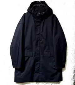 美品✨ユニクロ　ハイブリッドダウンコート　XL ネイビー　2way 比翼