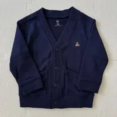 ギャップ　スウェットカーディガン　ネイビー　2years