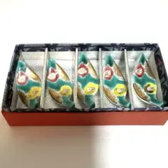 和食器 箸置き 5客セット 金彩 箸置き揃い 共箱付き