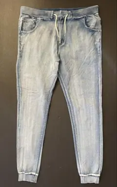 デニム風 スウェットパンツ ジョガーパンツ XXL