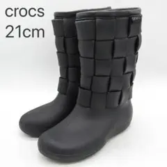 クロックス レインシューズ レインブーツ 長靴 黒 レディース W5サイズ