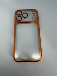 【iPhone 17 Pro】高級メタリックケース カメラレンズ保護付 オレンジ