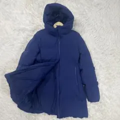 【最終価格】ユニクロ ストレッチシームレスダウンショートコートブルーL 肉厚
