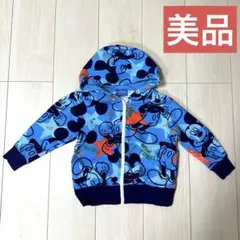 美品　東京ディズニーリゾート購入品　総柄パーカー　ミッキー　100cm