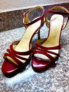 CORSO ROMAレッド ストラップ付きハイヒール 37のサムネイル
