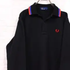 日本製 FRED PERRY ロゴ刺繍 ポロシャツ フレッドペリー 鹿の子