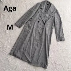 Aga　アーガ　チェスターコート　スプリングコート　羽織　ロングコート　チェック