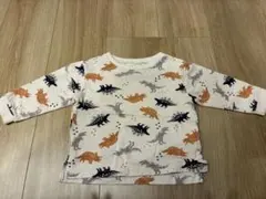 プティマイン 恐竜 トップス 長袖 ピンク 80cm