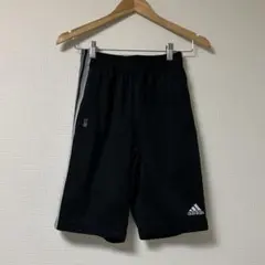 adidas☆サイドラインジャージハーフパンツ ブラック XS