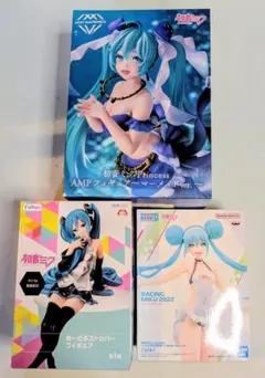 初音ミク フィギュア 3体セット　レーシングミク　AMP　ぬーどるストッパー