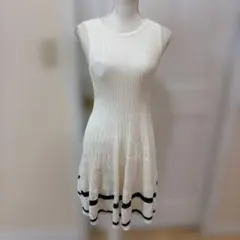 シャネルリブ編みノースリーブワンピースサイズ40正規品 中古・古着通販】CHANEL (シャネル) ニットノースリーブワンピース