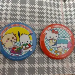ちいかわ サンリオキャラクターズ 缶バッジ 2個セット
