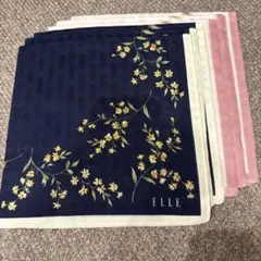 ELLE 花柄ハンカチ 2色　6枚セットのサムネイル