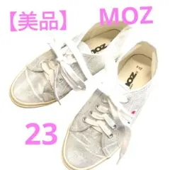 【美品】moz モズ ラメ キャンバススニーカー 23.0cm