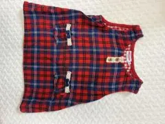 ミキハウス チェック柄 ベビーシャツ S