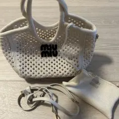 ミュウミュウBorsa a mano in paglia+midoll - メルカリ