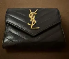 【買おう様専用】SAINT LAURENT ブラック 三つ折り財布 YSL