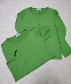 Jプレス　ニットアンサンブル　グリーン　Lサイズ