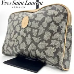 ✨極美品✨イヴサンローラン クラッチバッグ セカンドバッグ ポーチ 総柄 ジラフ